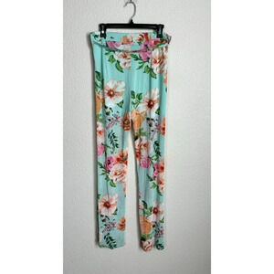 Revamped Women's Flare Pants Size Medium Multicolor Floral Hippie Boho Sheer
